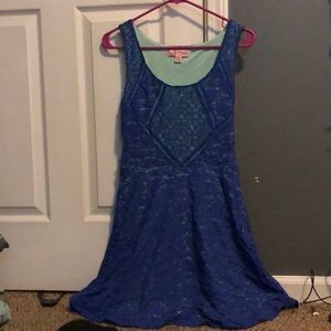 Blue lace dress